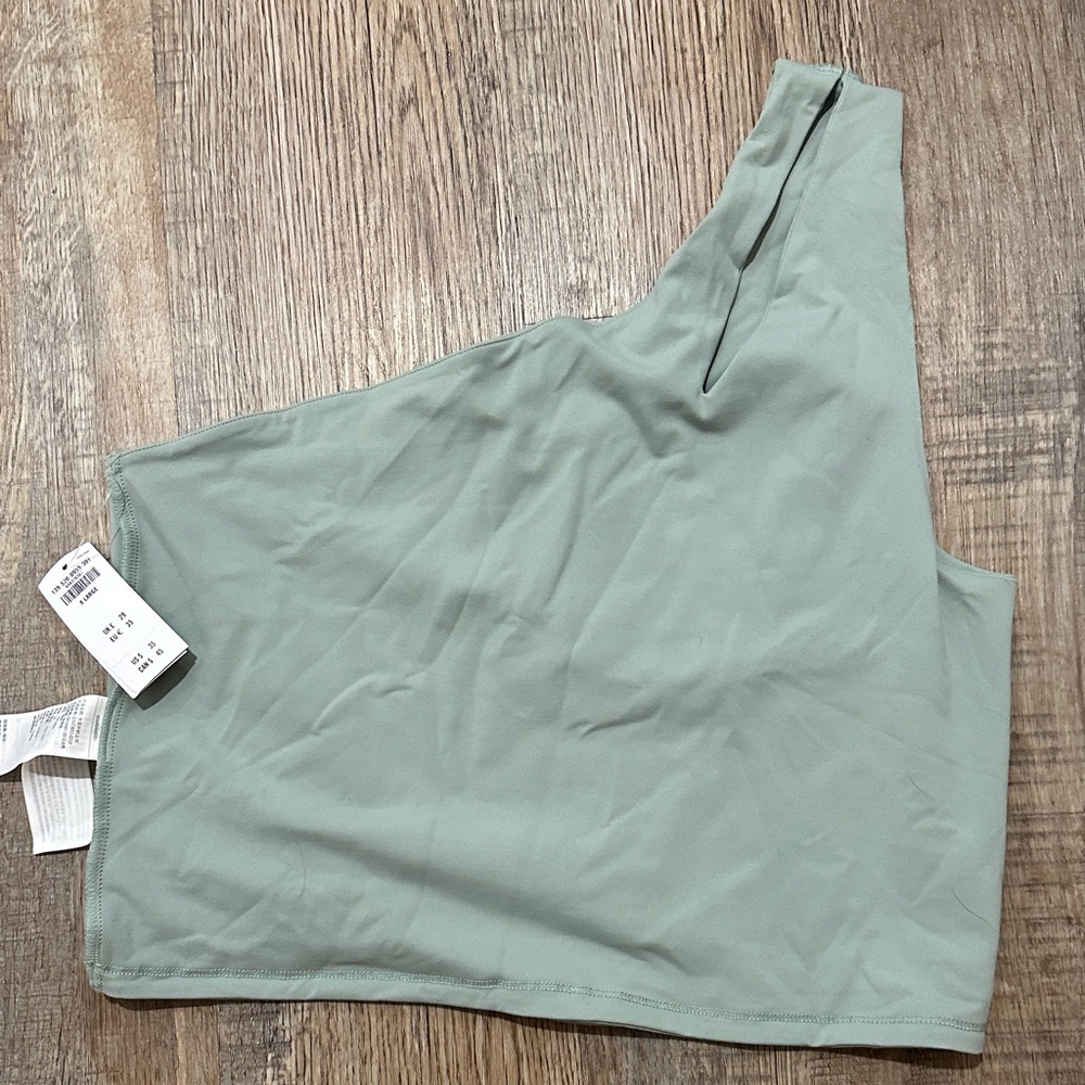 Abercrombie & Fitch One-Shoulder Green Tank Top